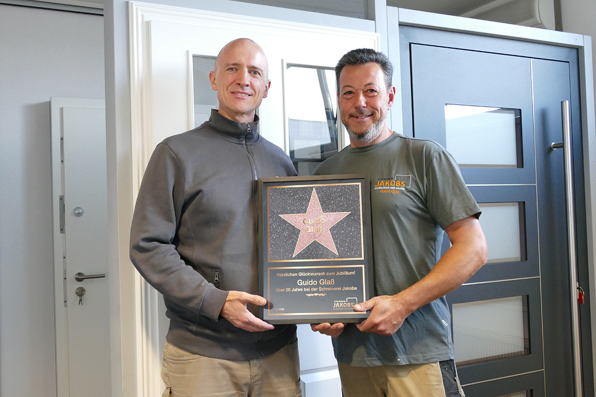 20 Jahre Schreinerei Jakobs – Jubiläum von Guido