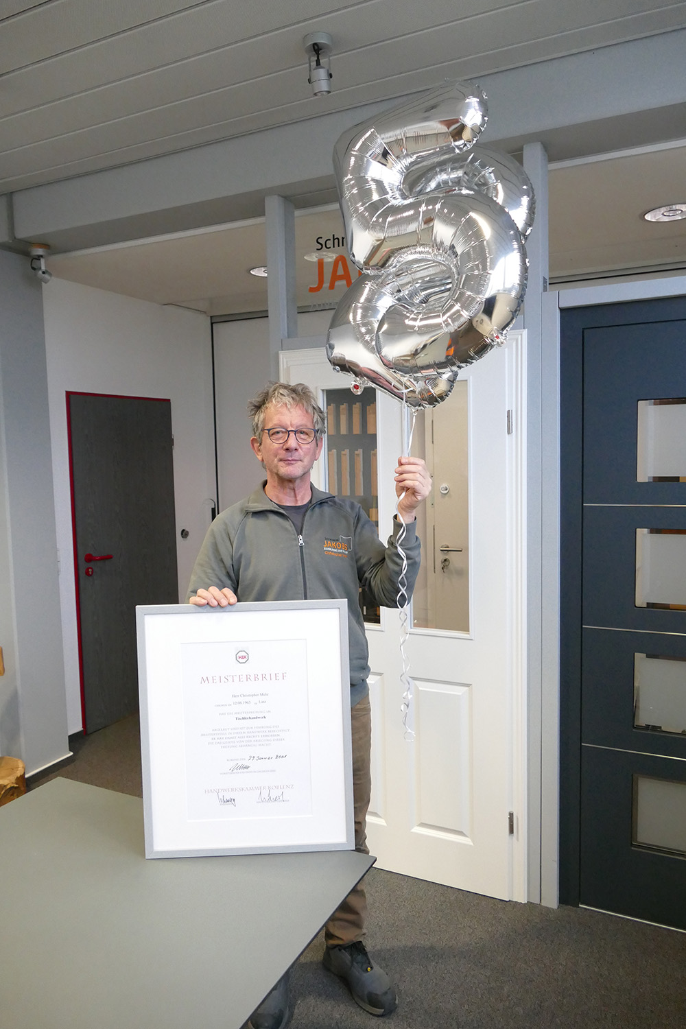 25 Jahre Meisterbrief – Herzlichen Glückwunsch, Christopher!