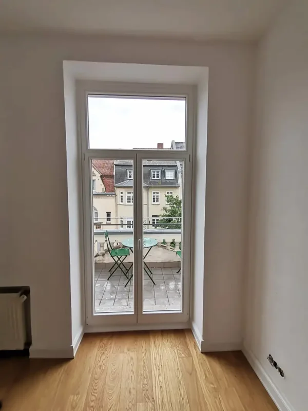 Erneuerung der Balkontür nach Denkmalschutz