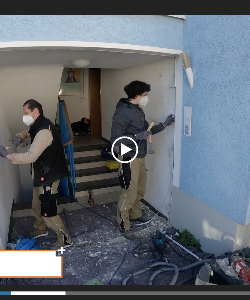 Zeitraffer Haustüranlage