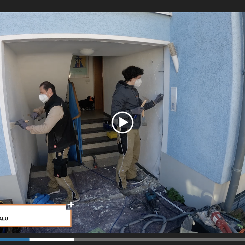 Zeitraffer Haustüranlage