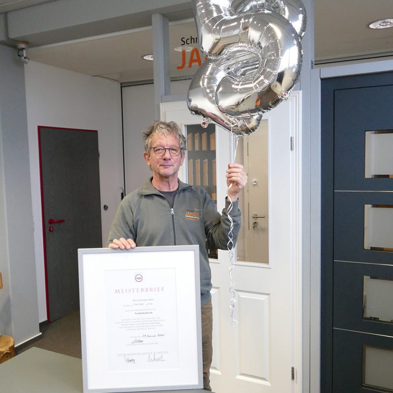 25 Jahre Meisterbrief – Herzlichen Glückwunsch, Christopher!