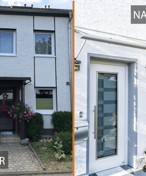 Vorher-Nachher Haustürtausch