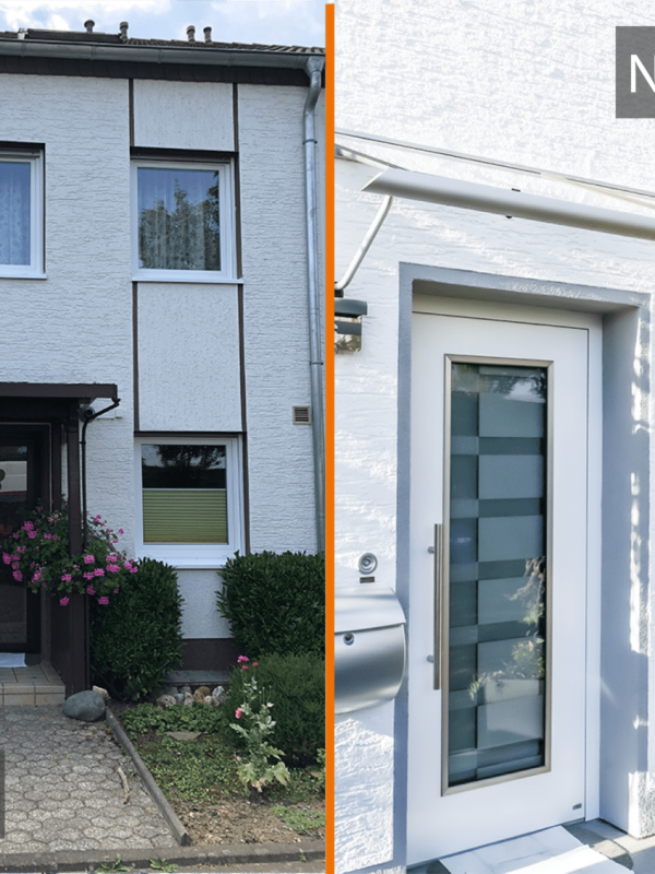 Vorher-Nachher Haustürtausch