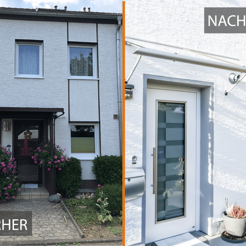 Vorher-Nachher Haustürtausch
