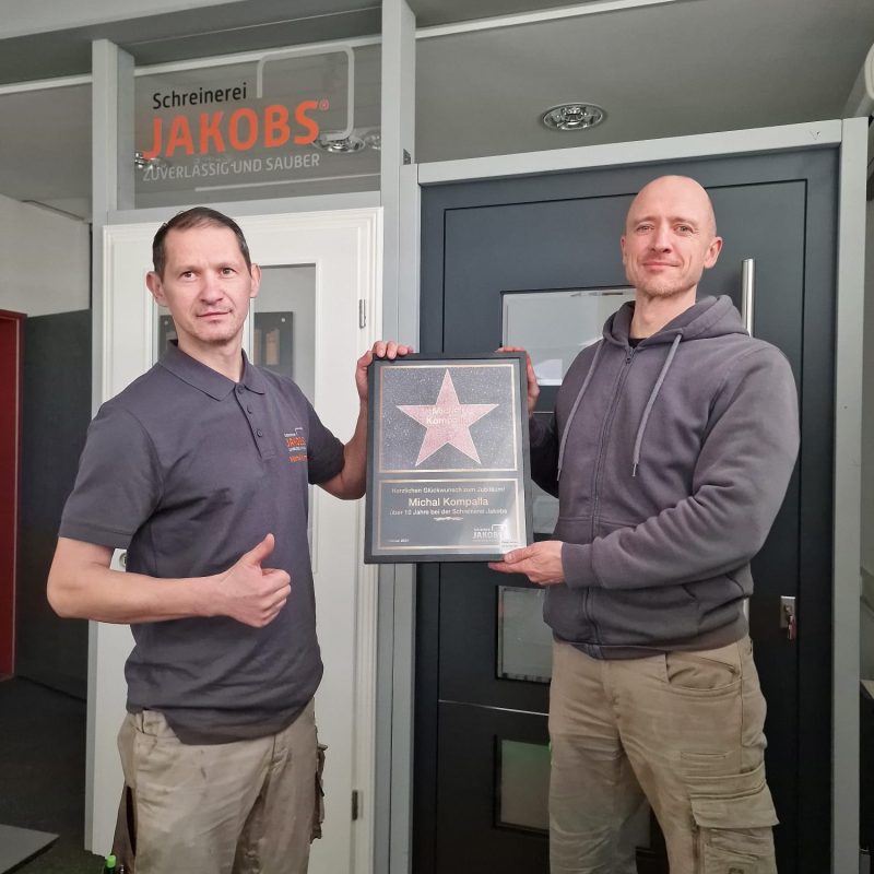 10 Jahre Schreinerei Jakobs – Danke, Michal!