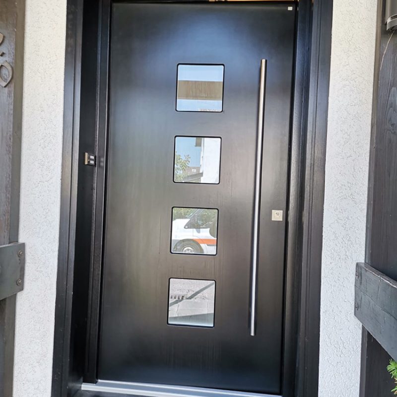 Holzhaustür Projekt nachher außen